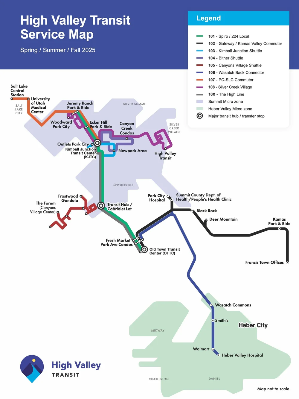 High Valley Transit Route Map